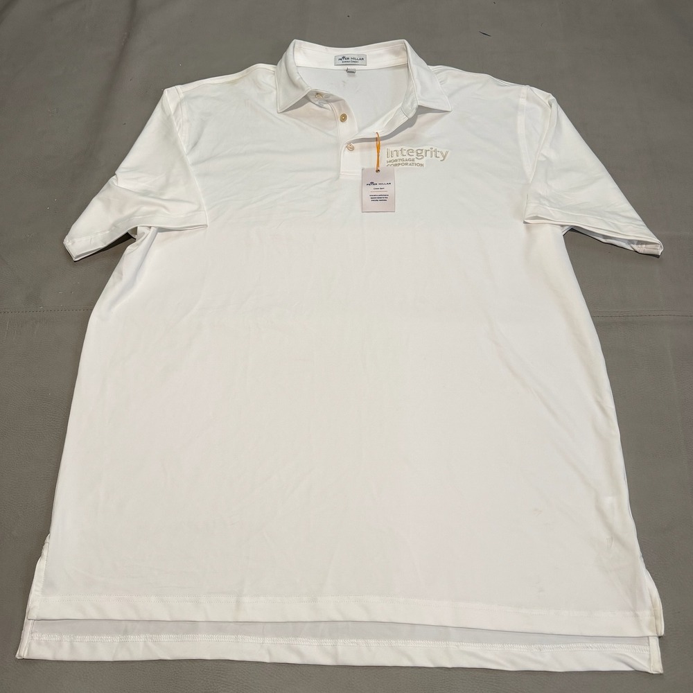 Peter Millar Summer Comfort Crown Sport Men XL White Golf Active Polo-6129